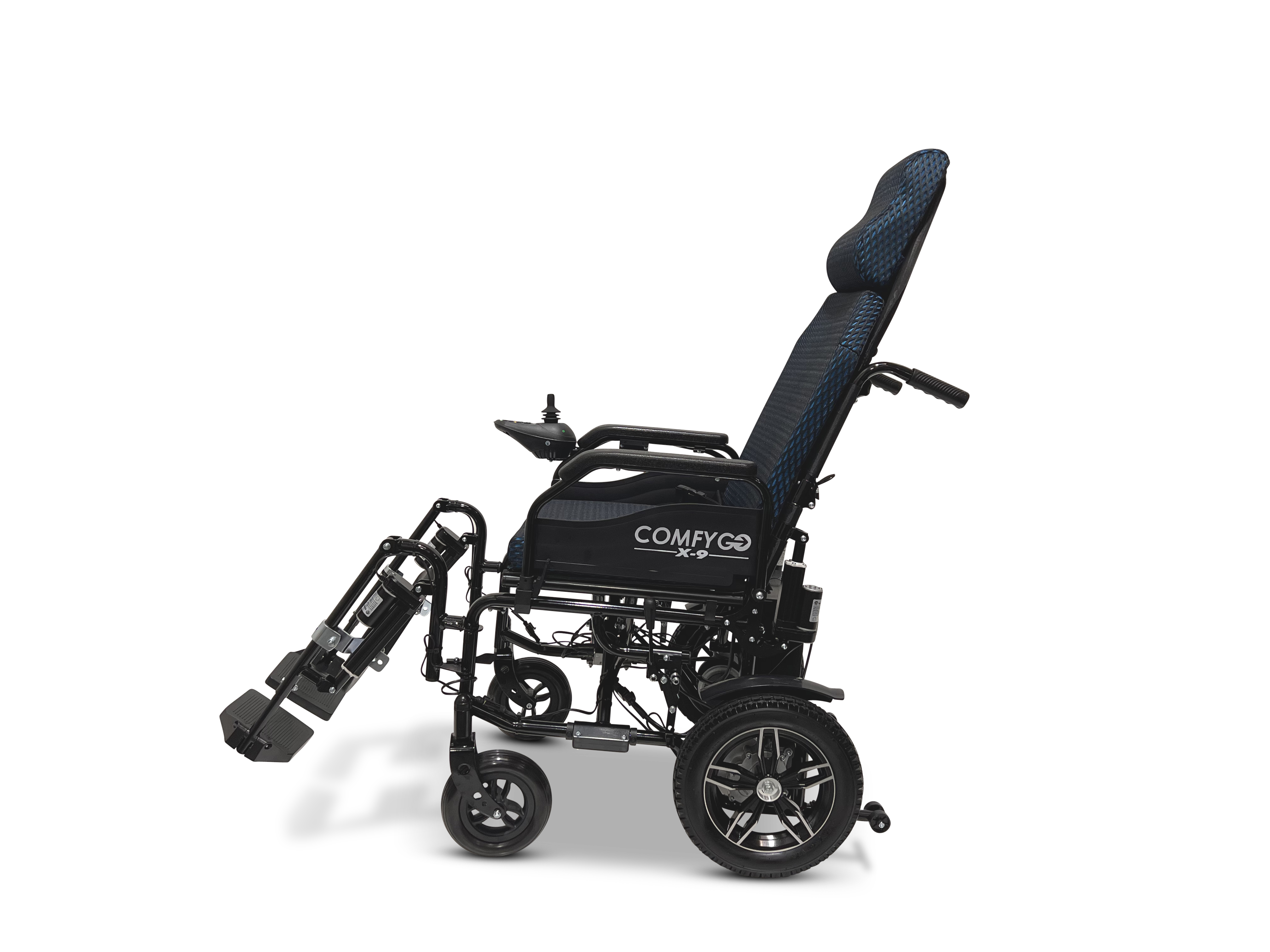 X-9 Remote Controlled Electric Wheelchair, Automatic Reclining Backrest & Lifting Leg Rests
